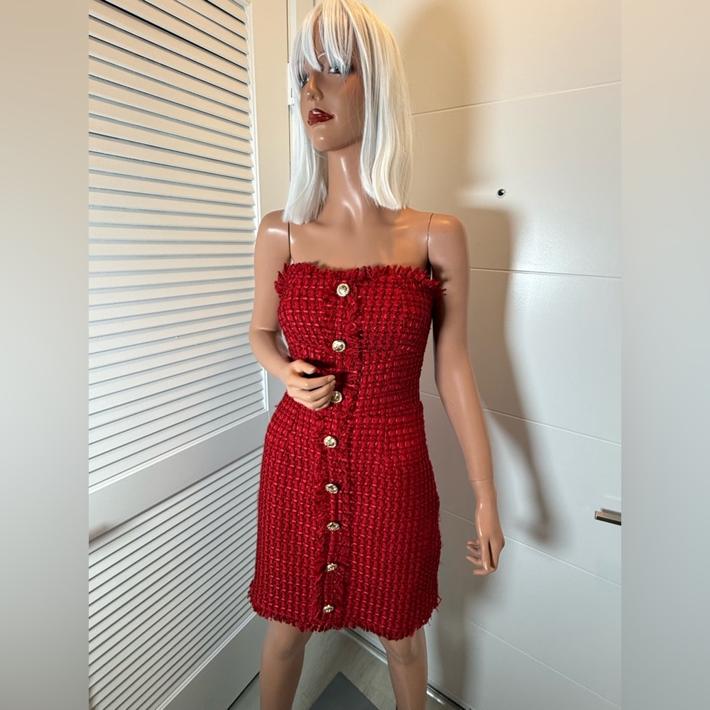 Walter Baker Elegant Red Strapless Dress size 4